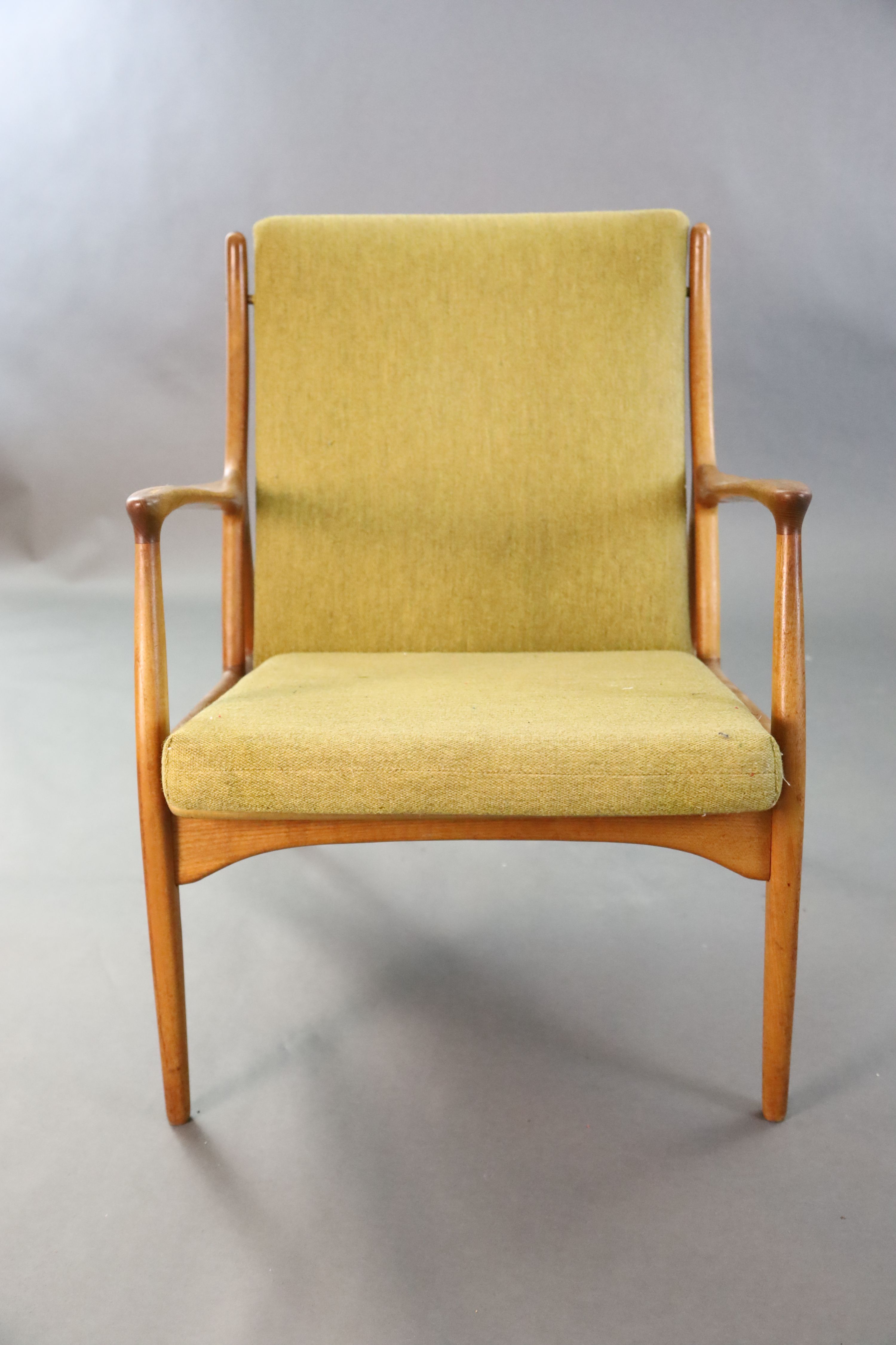 An Andersen & Andersen & Palle Pedersen for Horsnaes teak armchair, c.1963, W.2ft 3in. D.2ft 5in. H.2ft 7in.